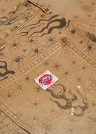 Saint Mxxxxxx Dr. Woo Printed Straight-leg Canvas Trousers Beige