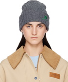 GANNI Gray Wool Knit Beanie