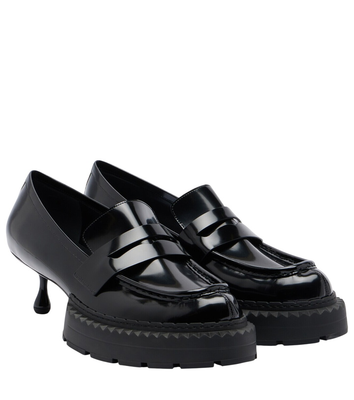 Photo: Noir Kei Ninomiya x Jimmy Choo leather loafer pumps