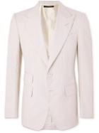 TOM FORD - Silk, Linen and Wool-Blend Suit Jacket - Neutrals