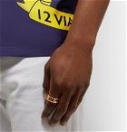 Versace - Logo Gold-Tone Ring - Gold