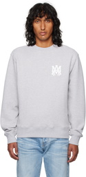 AMIRI Gray MA Core Logo Crew Sweatshirt