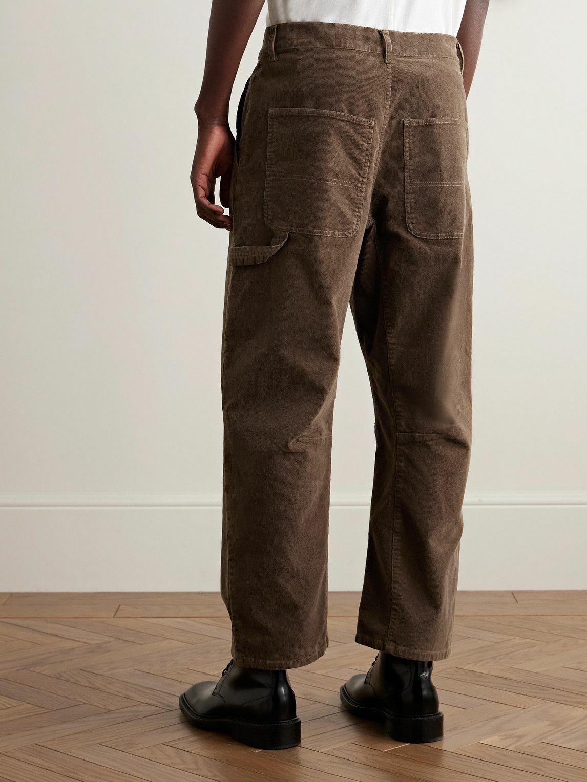 Nili Lotan - Carpenter Cropped Straight-Leg Cotton-Blend Corduroy Trousers - Brown