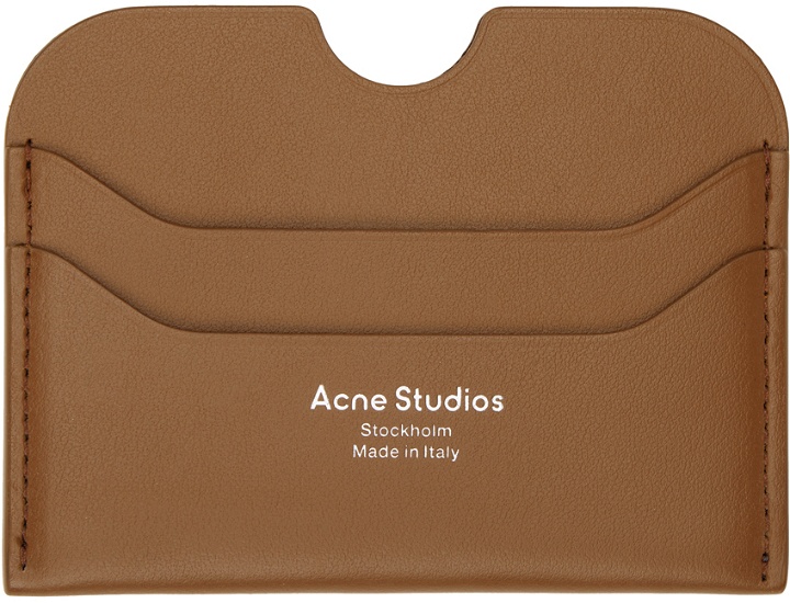 Photo: Acne Studios Brown Logo Stamp Card Holder