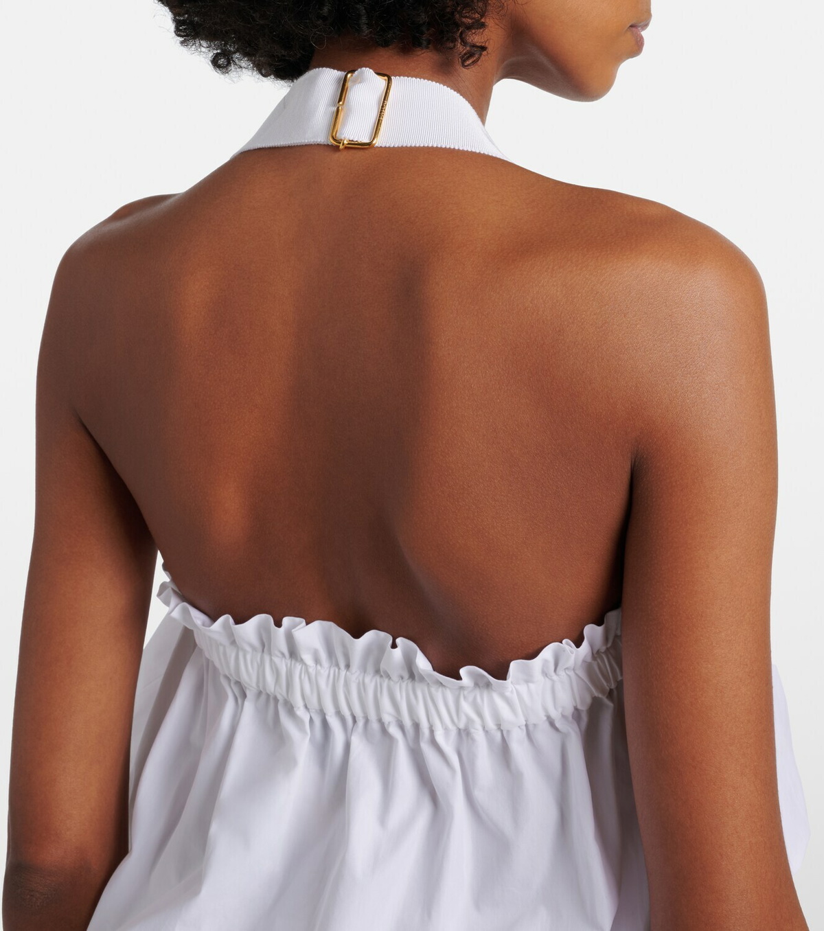 Patou Halterneck cotton minidress