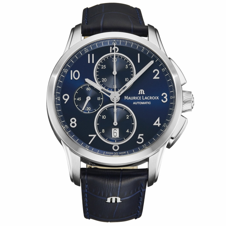Photo: Maurice Lacroix Pontos Chronograph Automatic Blue Dial Watch PT6388-SS001-420-4