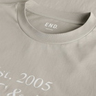 END. Worn Established LS T-shirt in Washed Grey