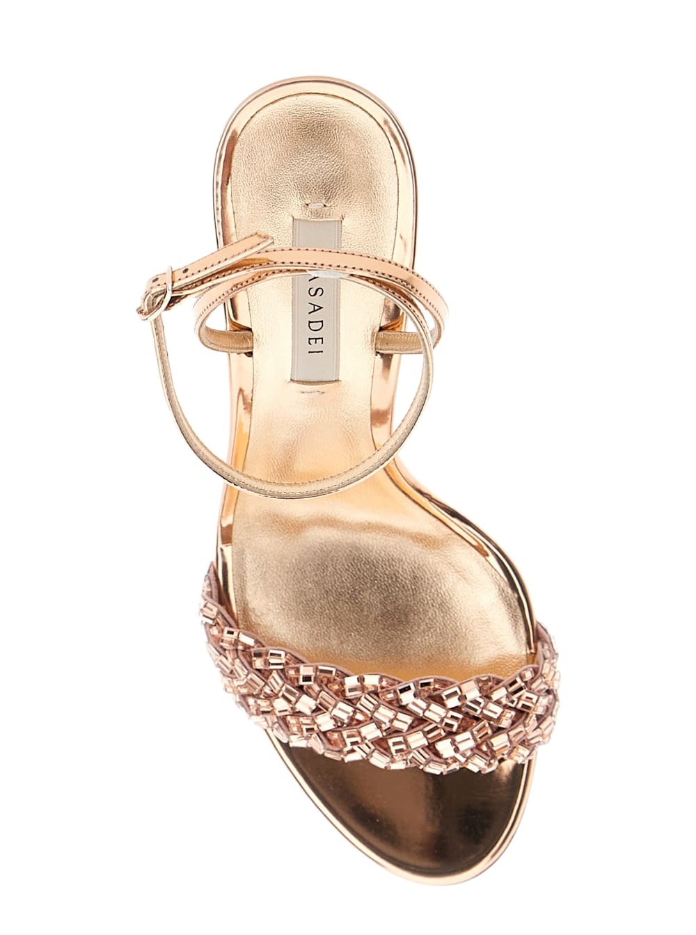 Casadei starlink Pink Sandals With High Stiletto Heel And Braided Embellishment In Ecoleather Woman