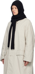 CASEY CASEY Black Softy Hooded Scarf