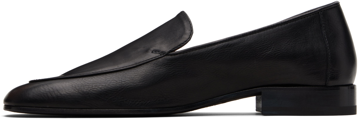 Dries Van Noten Black Leather Loafers