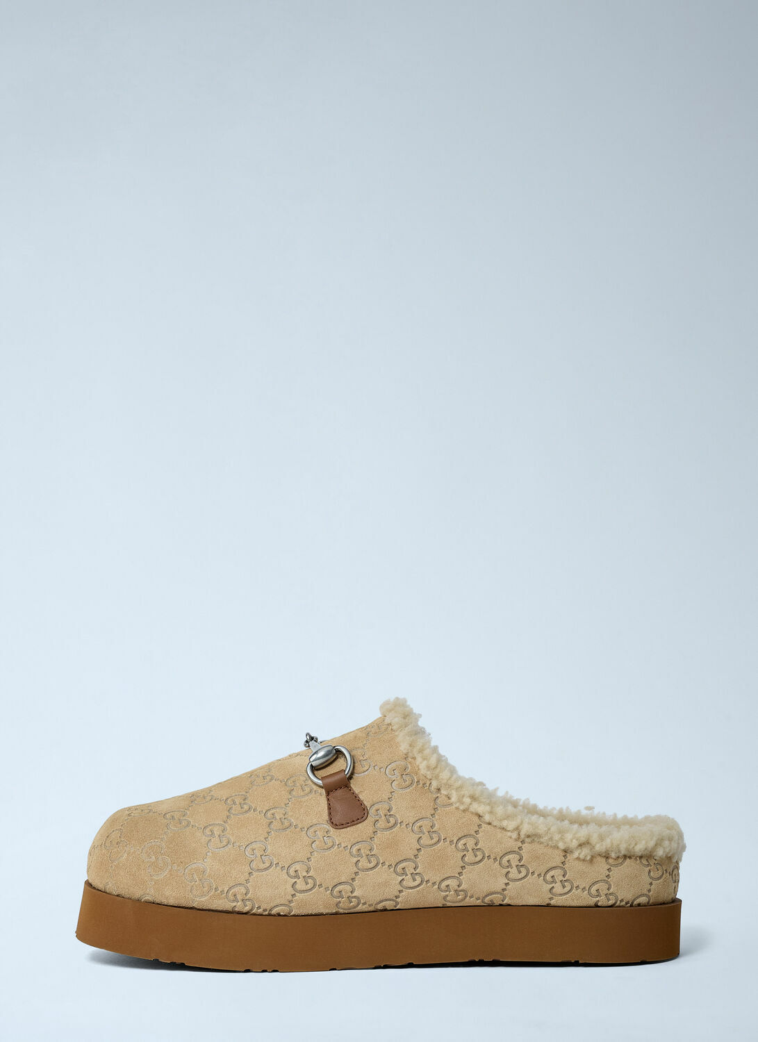 Gucci Horsebit Suede Mules