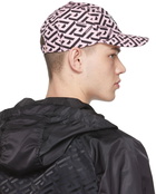 Versace Pink & Black 'La Greca' Baseball Cap