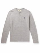 Polo Ralph Lauren - Logo-Embroidered Cotton-Jersey Henley T-Shirt - Gray