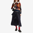 TOGA ARCHIVES Women's TOGA Check Knit Polo Shirt in Dark Red