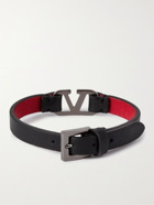 VALENTINO - Valentino Garavani Ruthenium and Leather Bracelet