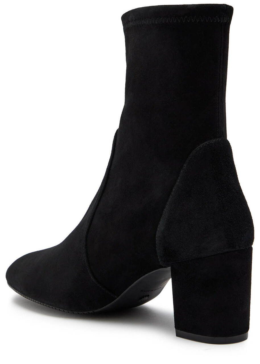 Stuart Weitzman Yuliana 60 Suede Sock Boots Black