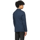 Ermenegildo Zegna Blue Wool and Linen Blazer