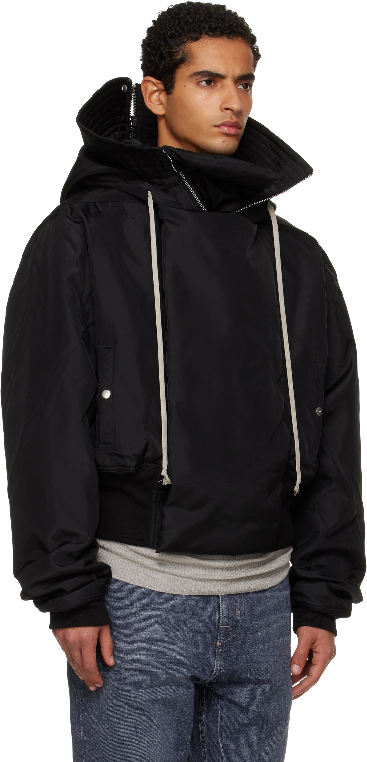 Rick Owens DRKSHDW Black Concordians Cropped Alice Parka Rick