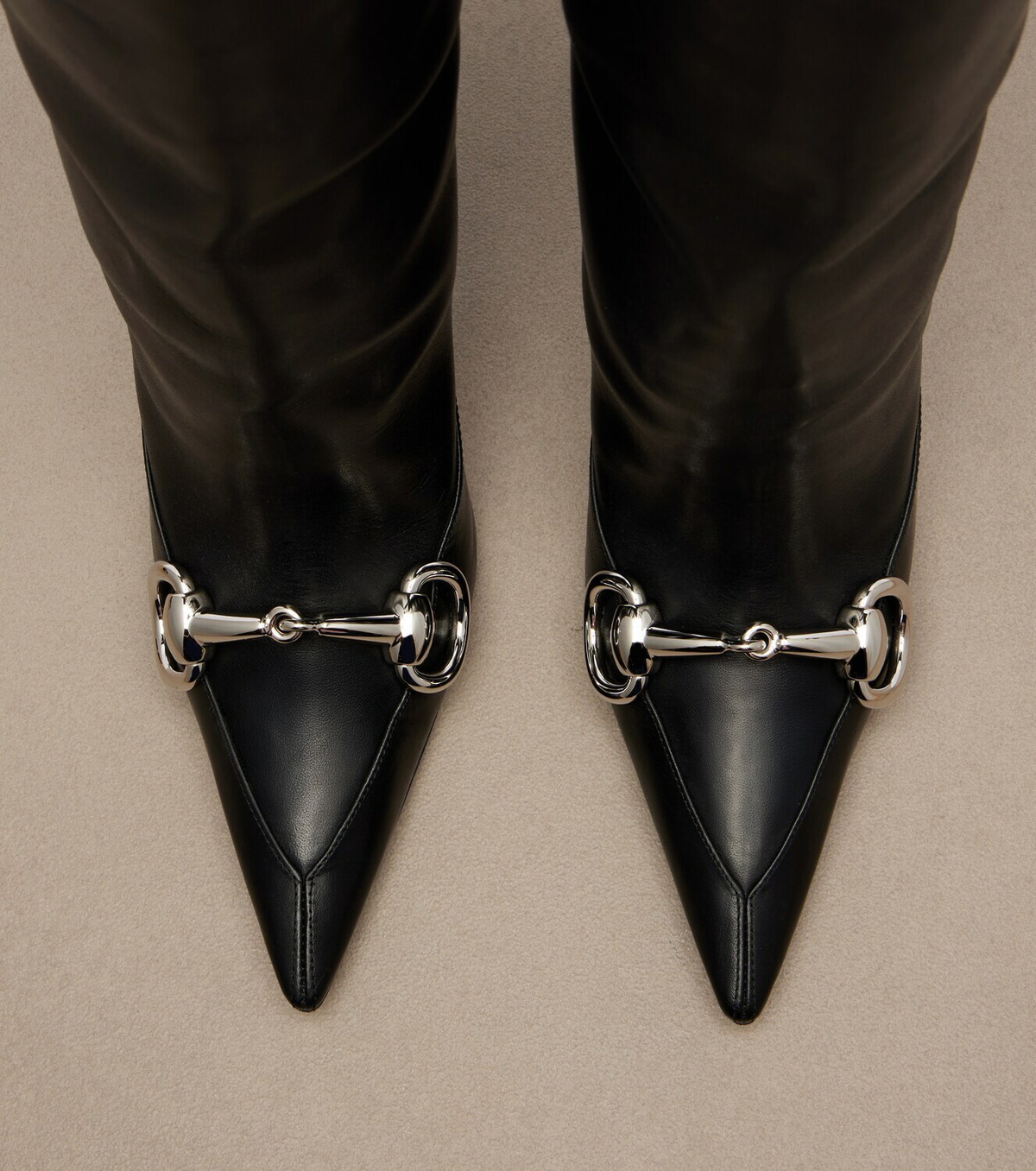 Gucci Boulevard Horsebit leather knee-high boots
