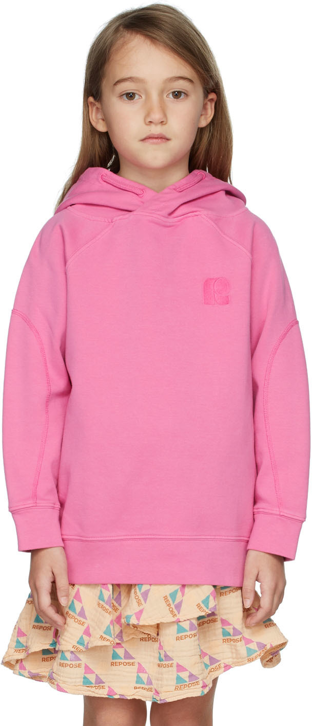 Repose AMS Kids Pink Logo Hoodie
