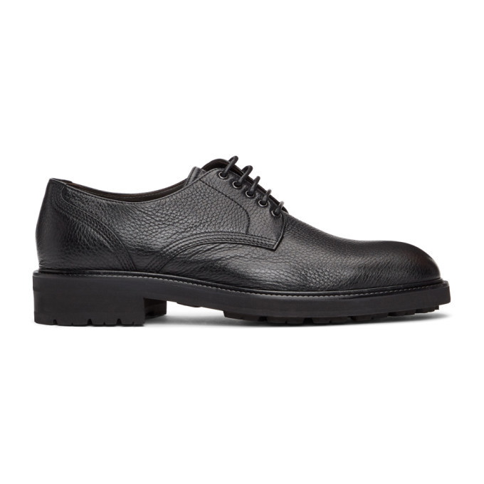 Photo: Ermenegildo Zegna Black Leather Arezzo Flex Derbys