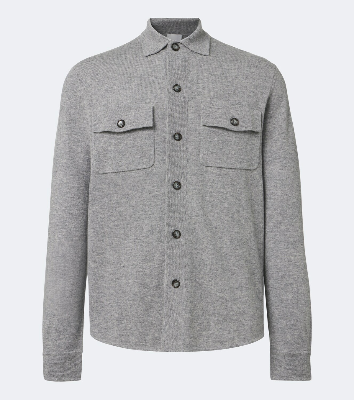 Allude Knitted wool and cashmere shirt