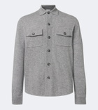 Allude Knitted wool and cashmere shirt
