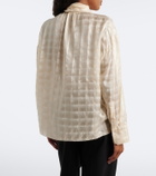 Dorothee Schumacher Airy Check tie-neck cotton and silk blouse