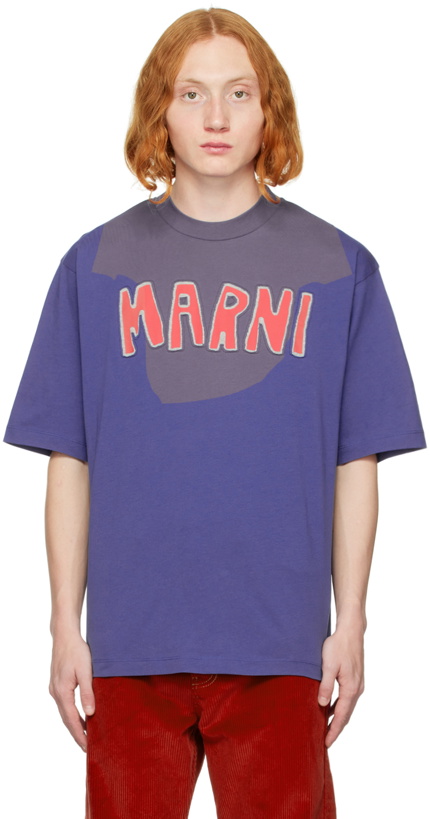 Photo: Marni Blue Painted T-Shirt