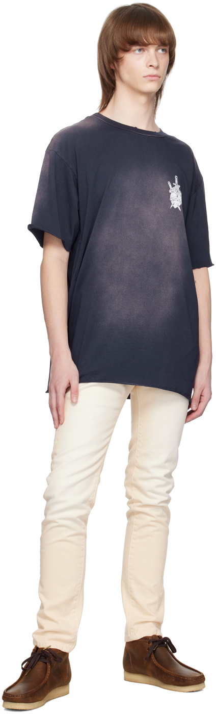 Alchemist Beige Button-Fly Jeans