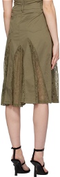 Miaou Green Anita Midi Skirt