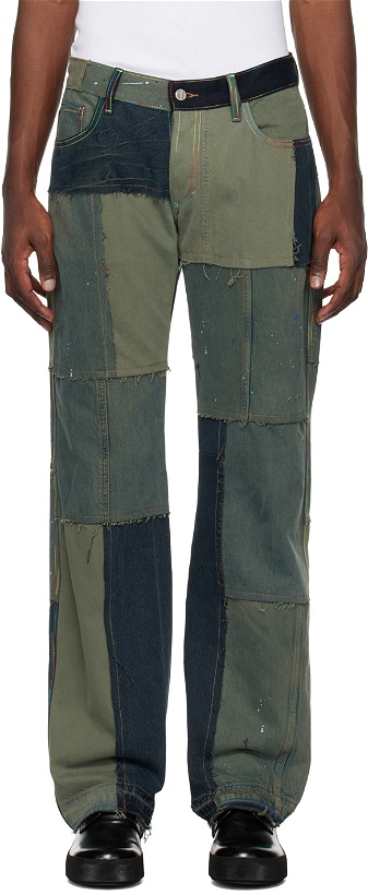 Photo: (di)vision Green & Navy Low Waist Jeans