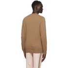 Burberry Tan Cashmere Monogram Motif Sweater