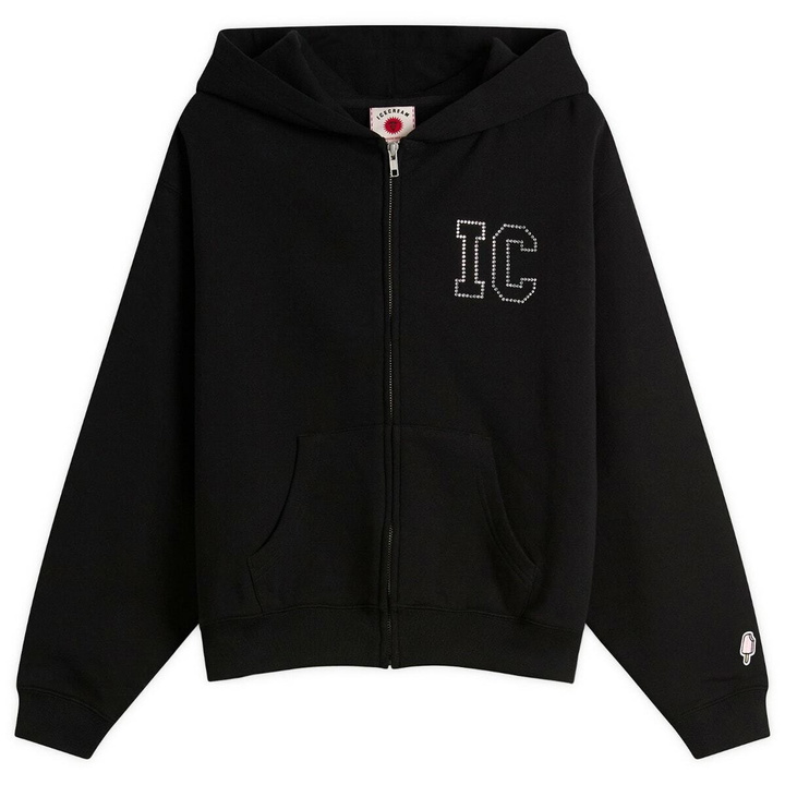 Photo: ICECREAM Women's Crystal Zip Through Hoodie in Black