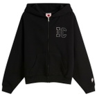 ICECREAM Women's Crystal Zip Through Hoodie in Black