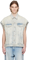 R13 Blue Oversized Denim Vest