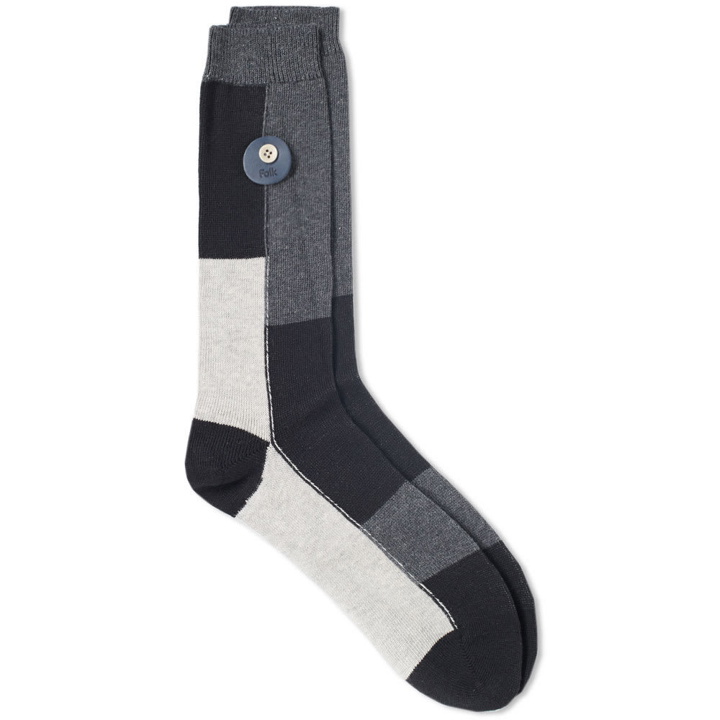 Photo: Folk Combination Sock Grey