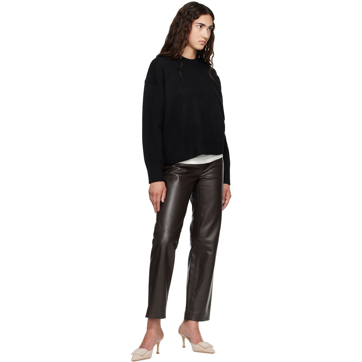 Loulou de Saison Black PIA LDS Oversized Sweater