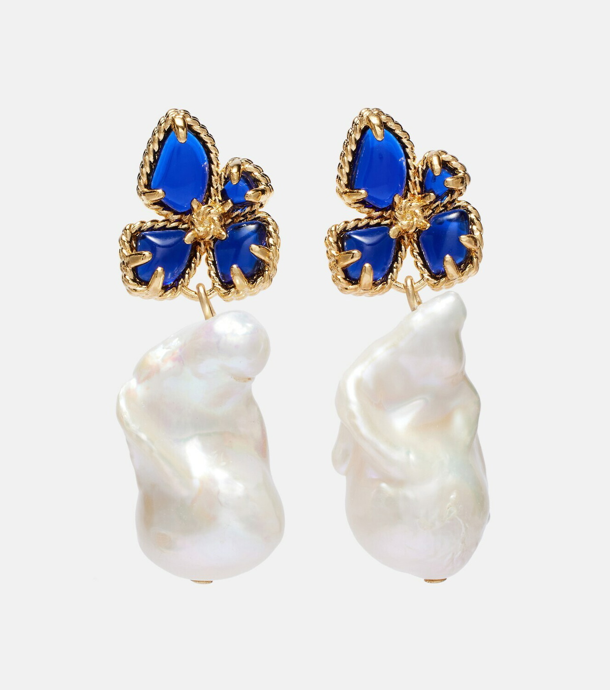 Zimmermann Bloom Baroque pearl drop earrings