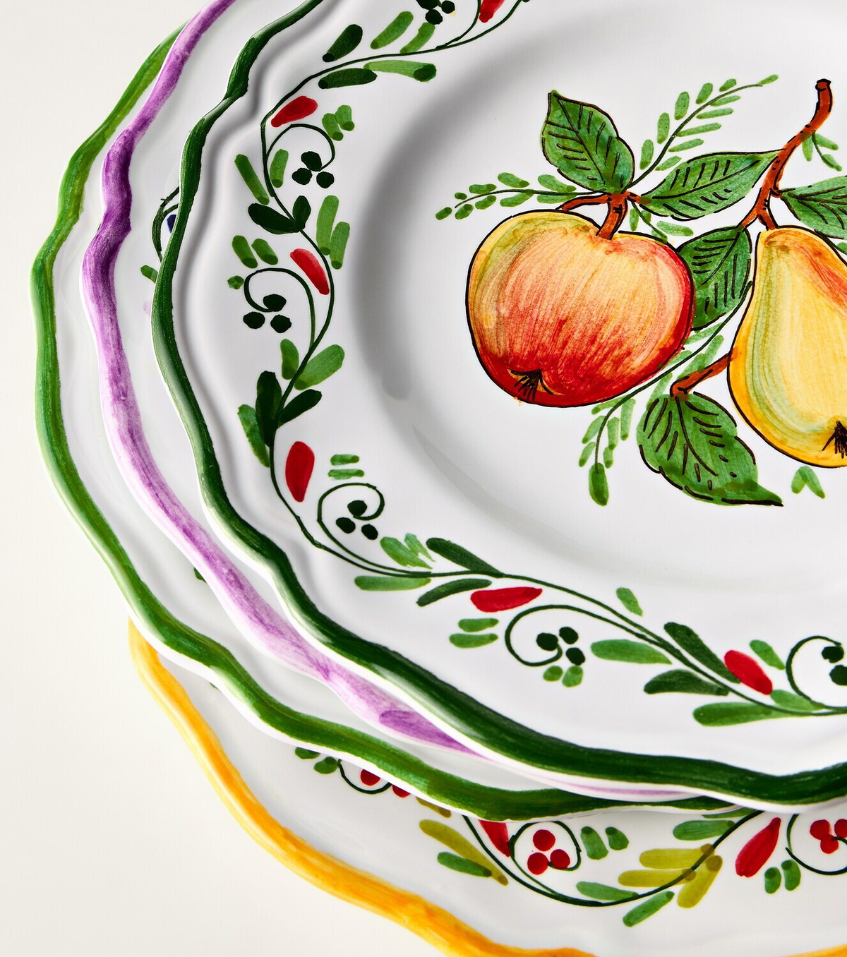 Les-Ottomans Set of 4 ceramic plates