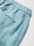 MASSIMO ALBA - Key West Linen Drawstring Trousers - Blue