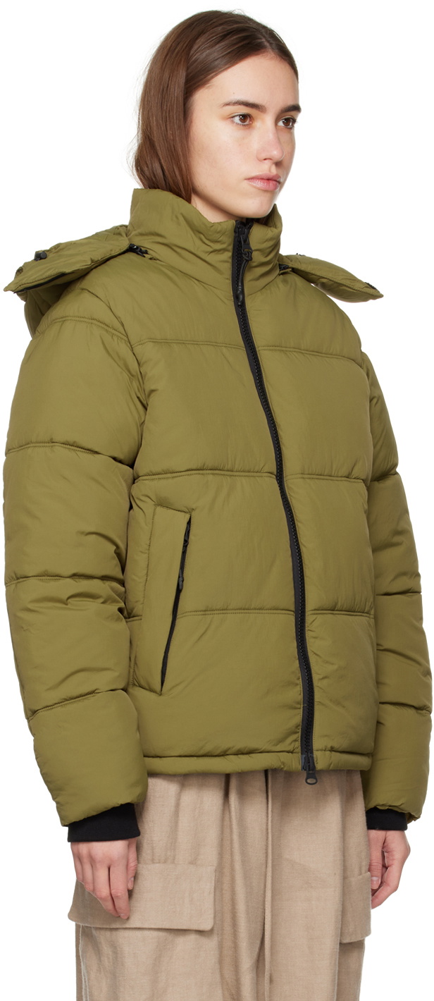 The Very Warm Green Hooded Puffer Jacket
