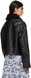 Staud Black Lenora Leather Jacket