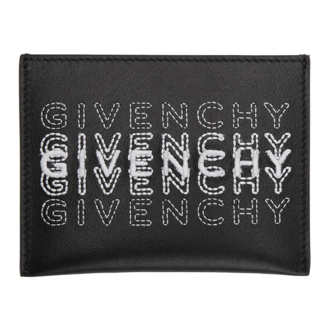 Photo: Givenchy Black Embroidered Logo Card Holder