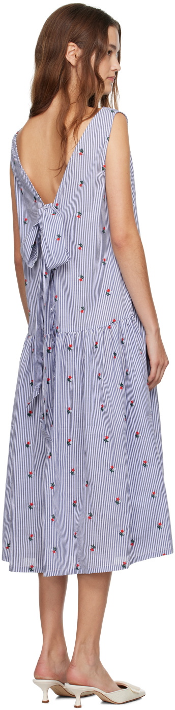 Caro Editions Blue Sonya Midi Dress