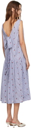 Caro Editions Blue Sonya Midi Dress