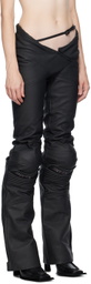 Liza Keane SSENSE Exclusive Black Beast Leather Trousers