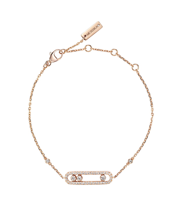 Photo: Messika Baby Move 18kt rose gold bracelet with diamonds