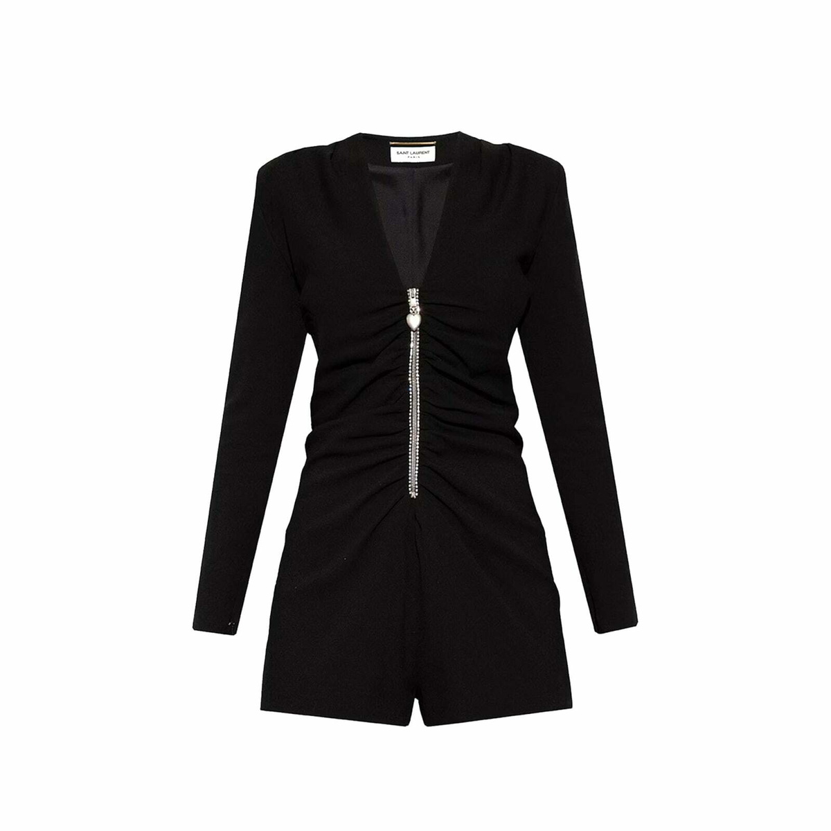 Jewelled Halter Jumpsuit in Black Saint Laurent