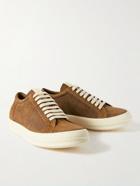 Rick Owens - Canvas-Trimmed Suede Sneakers - Brown